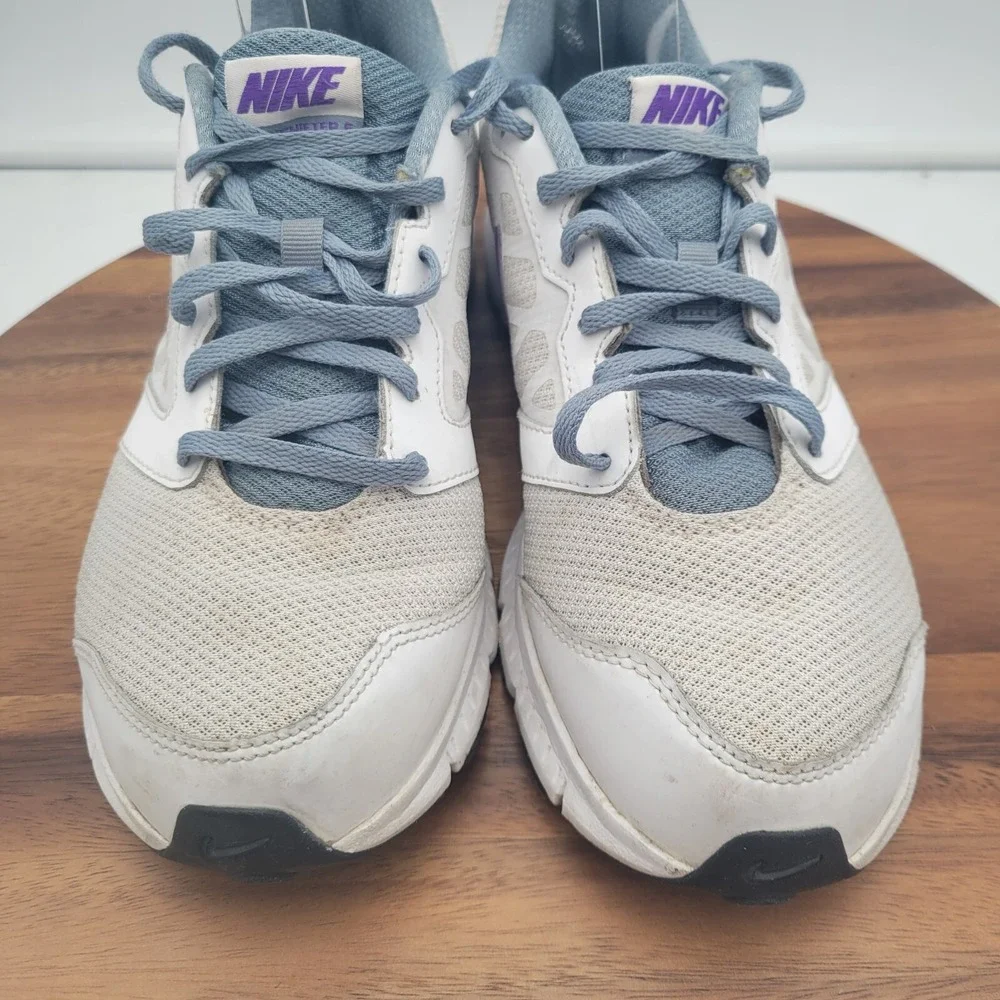 Nike Downshifter 6 Running Shoes Womens Size 10 White Purple Sneakers 684765-100